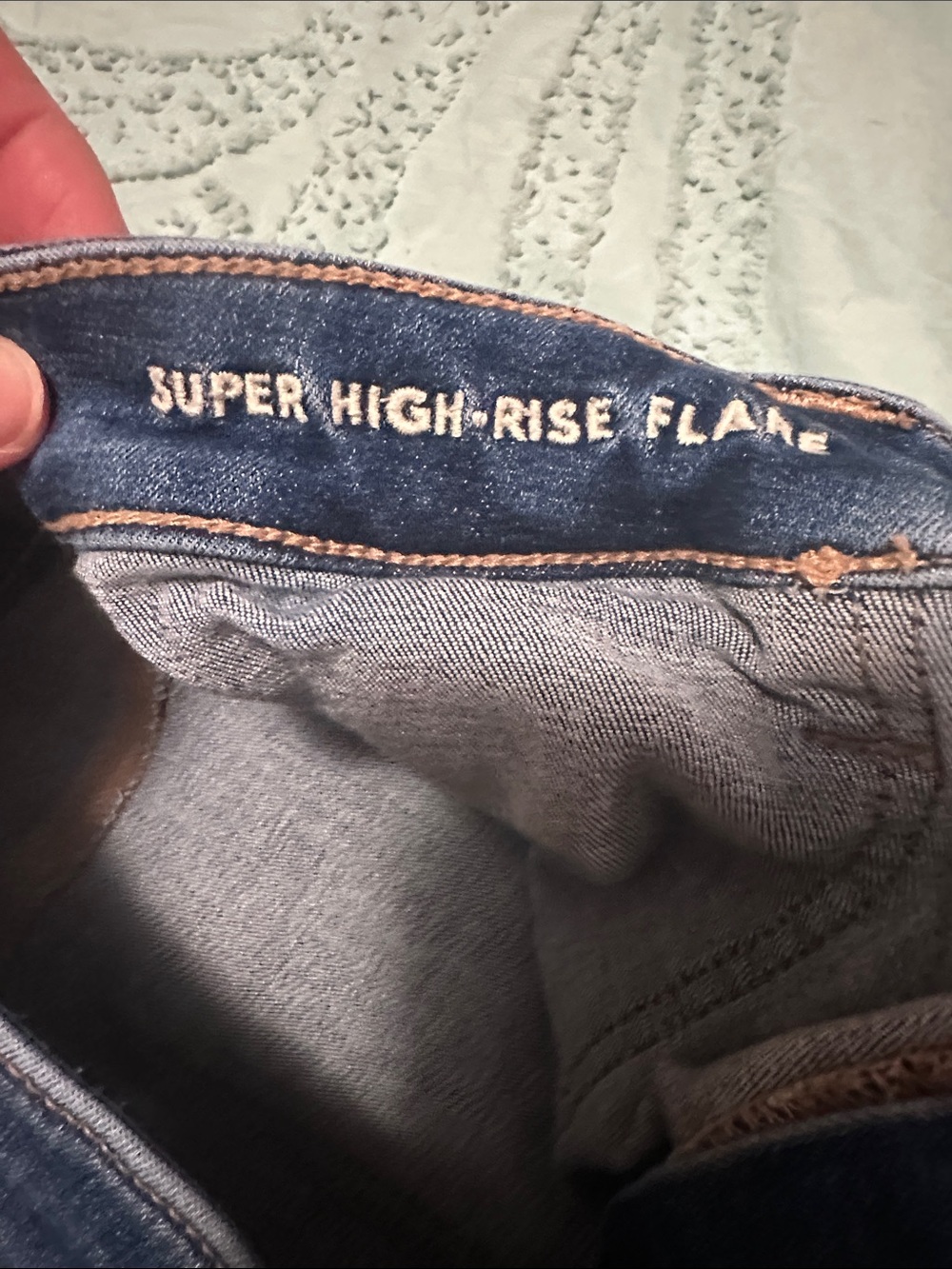 American Eagle Outfitters Dark Blue Flare Jeans - Picture 5 of 6